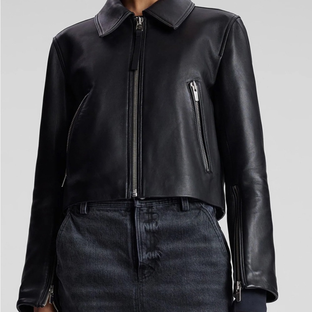 A.L.C. Black Leather Women's Jacket